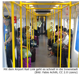 Zug Bahn Verbindung Innenstadt Zentrum Bangkok