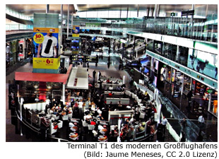 Terminal Übersicht Flughafen Barcelona