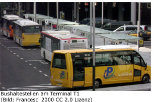 Bus Flughafen Airport El Prat Barcelona